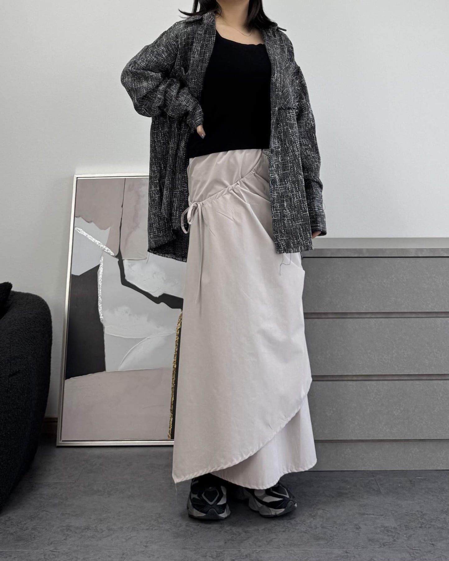 カットオフツイードオーバーシャツ