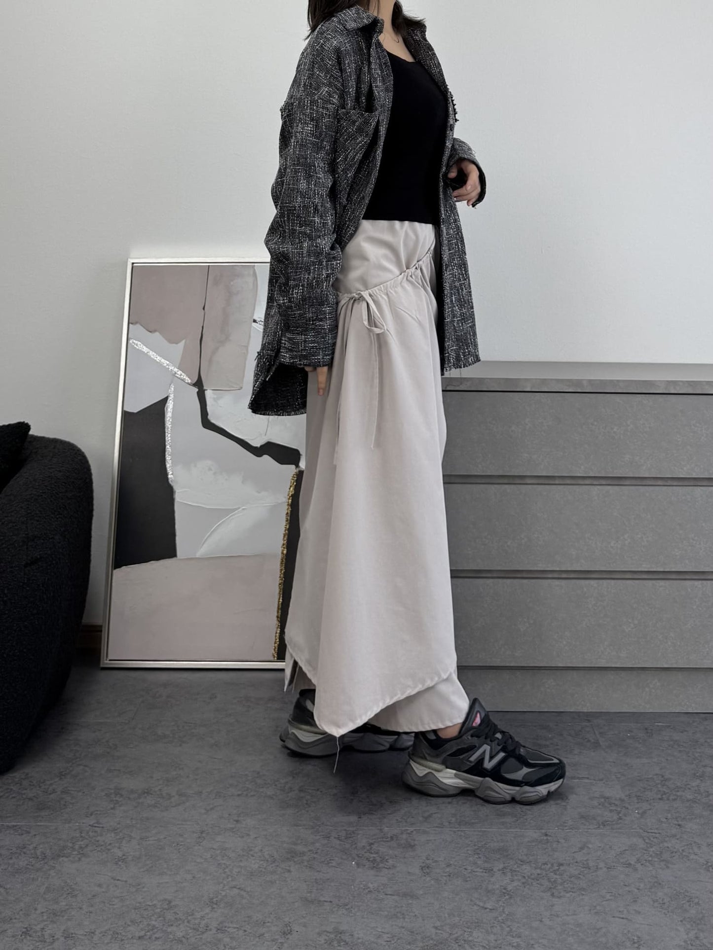 カットオフツイードオーバーシャツ