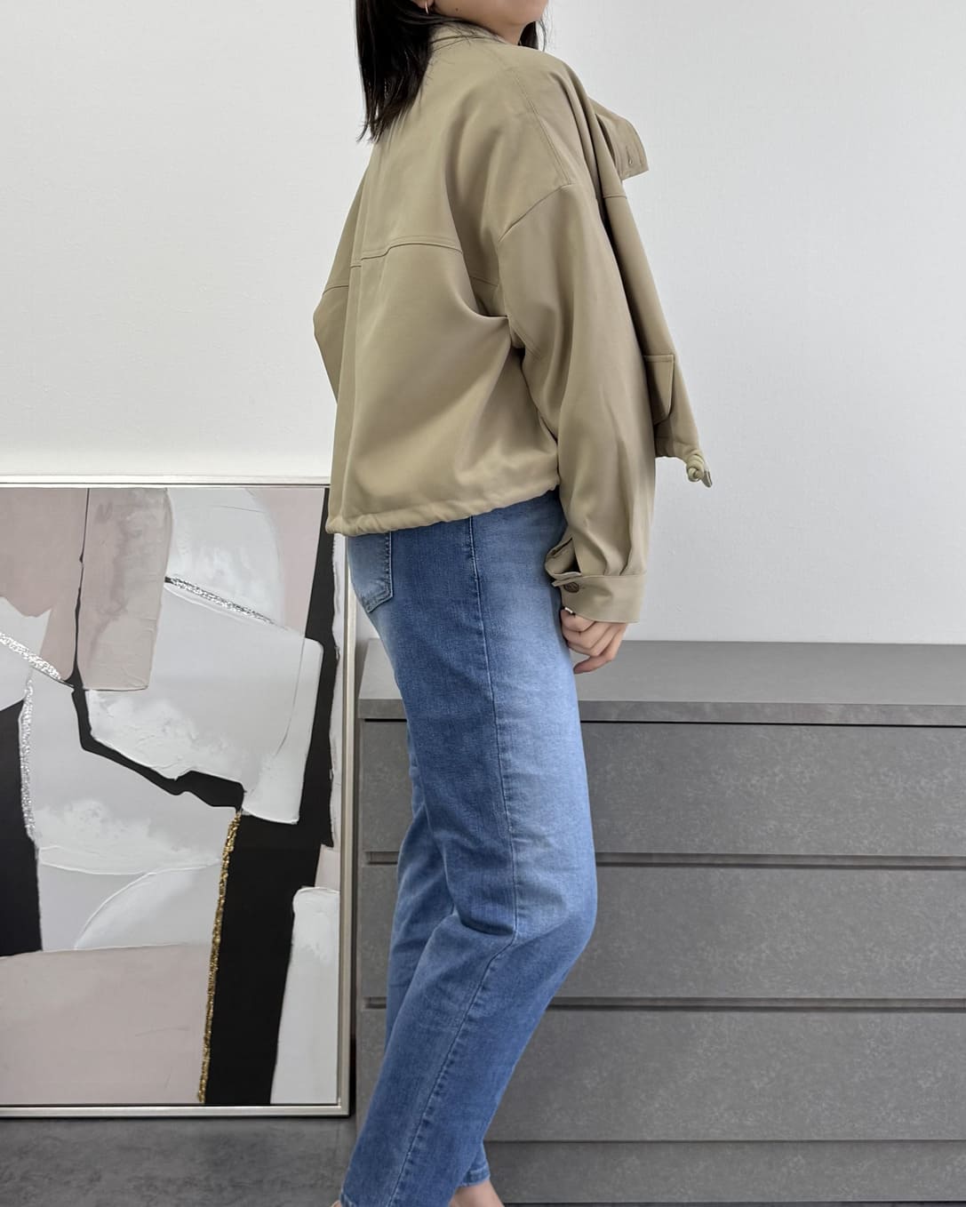 ドロップショルダーショートブルゾン