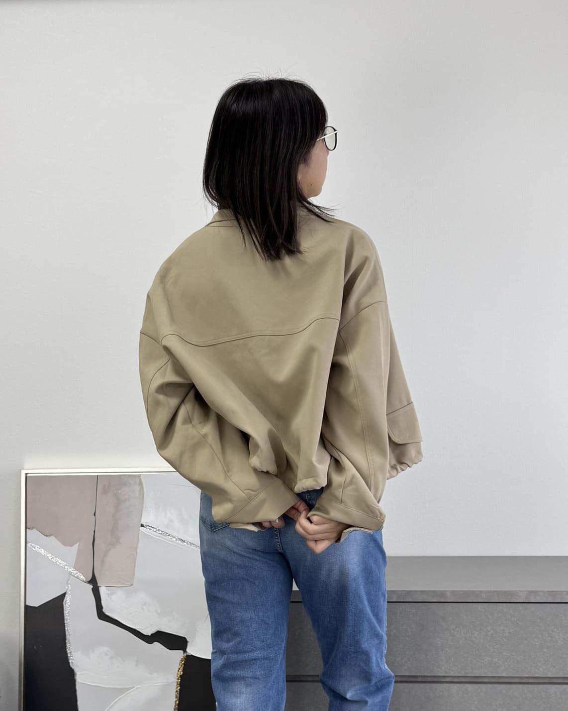 ドロップショルダーショートブルゾン