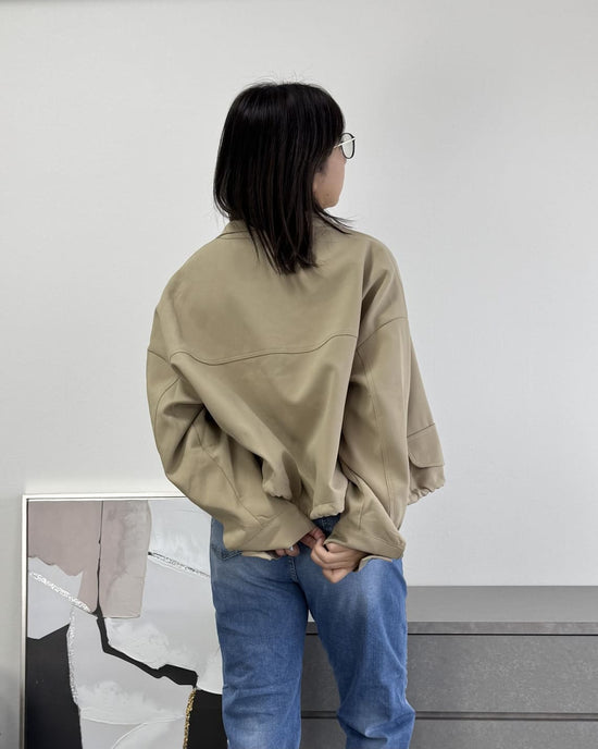 ドロップショルダーショートブルゾン