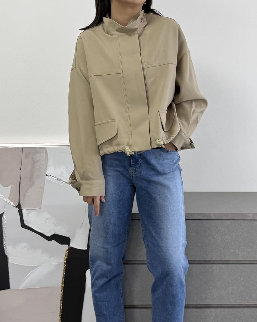 ドロップショルダーショートブルゾン
