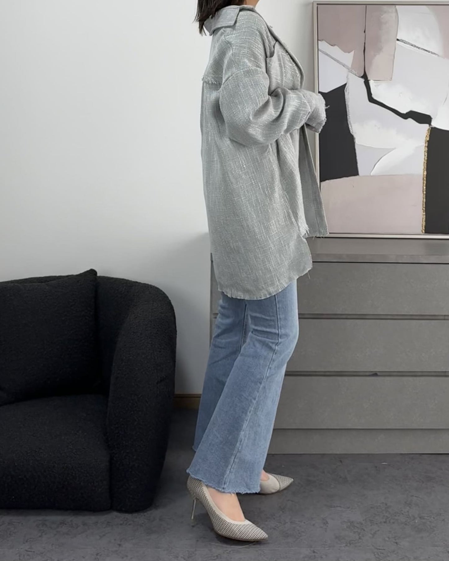 カットオフフレアライトデニム