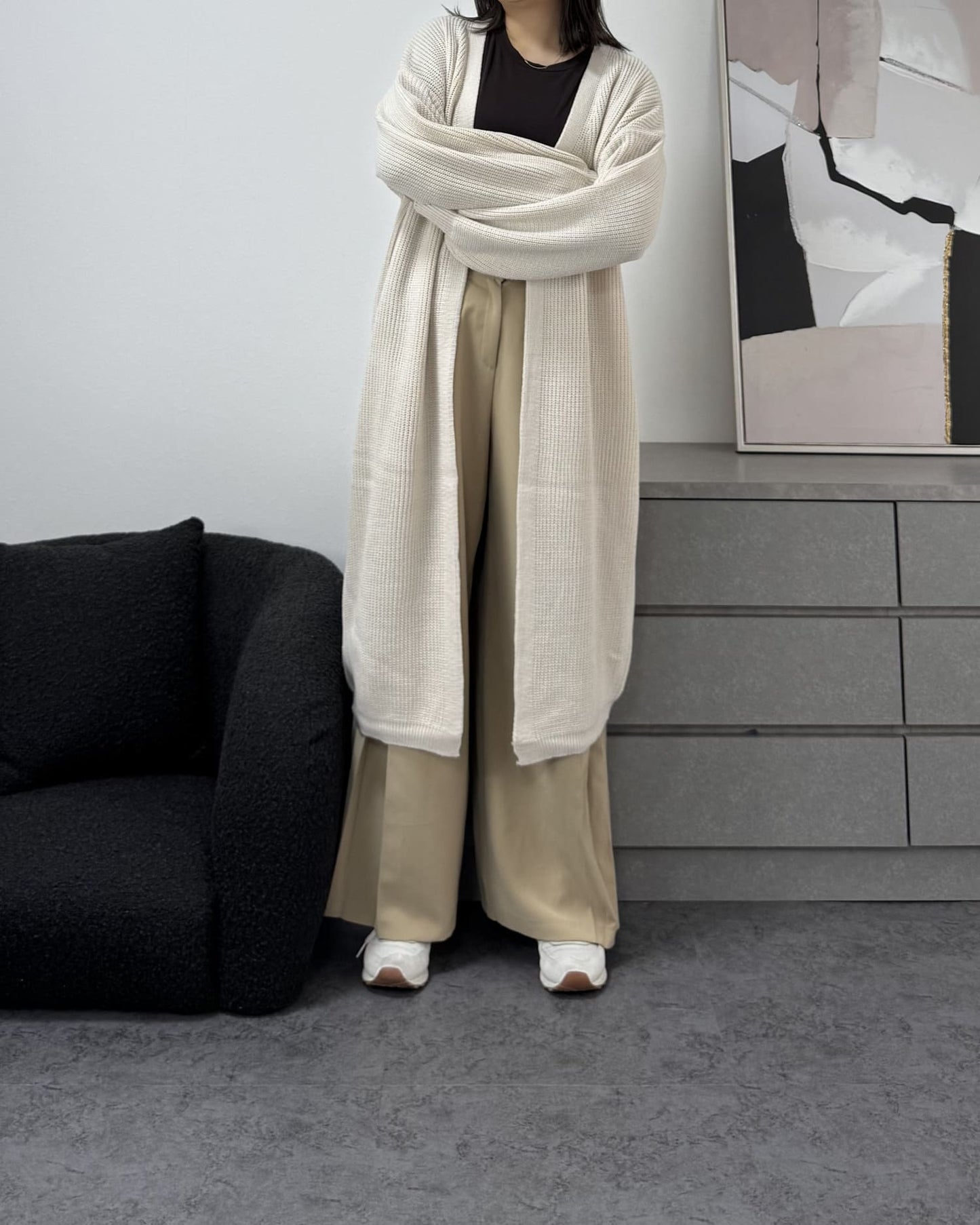 スプリングニットロングカーディガン