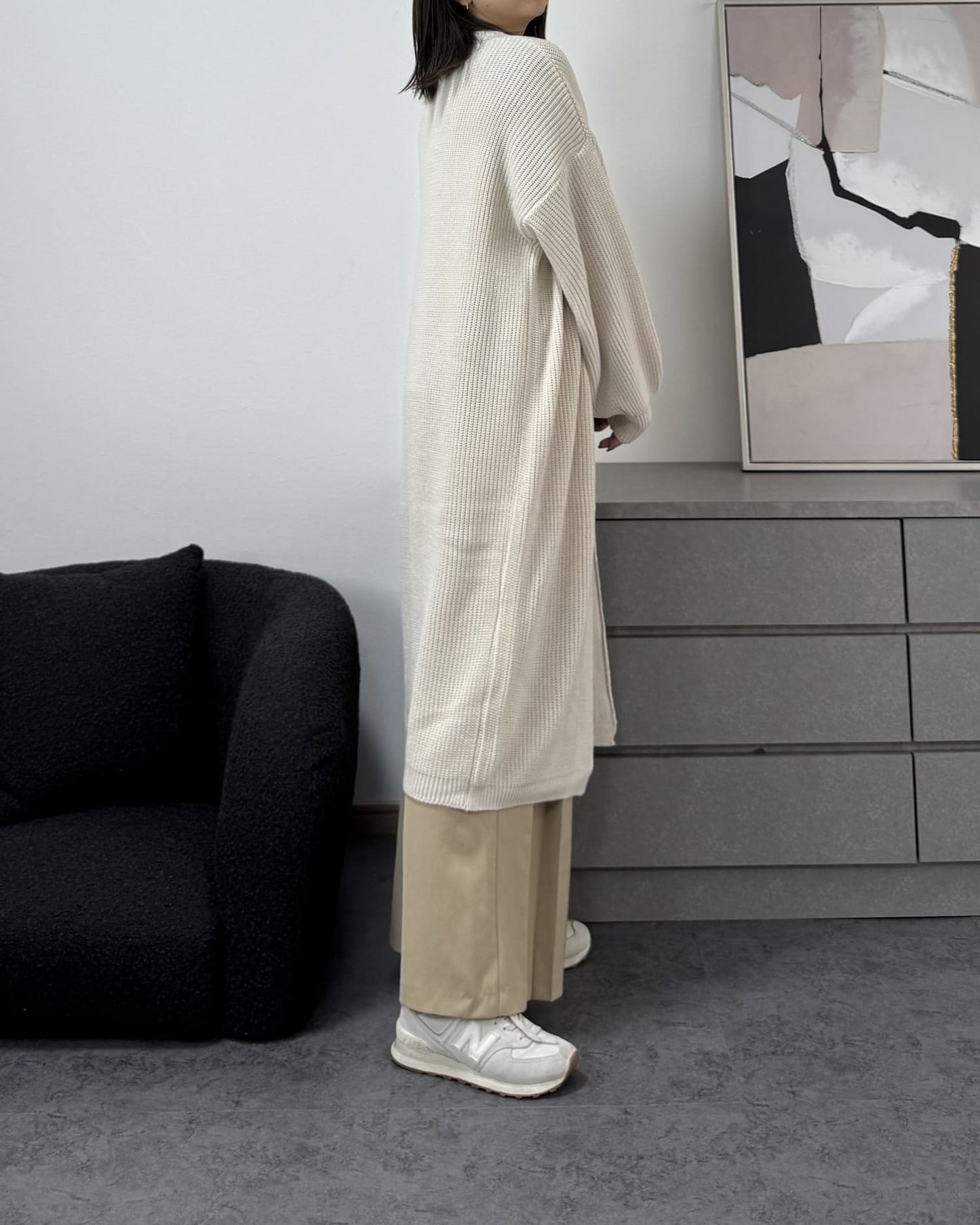 スプリングニットロングカーディガン