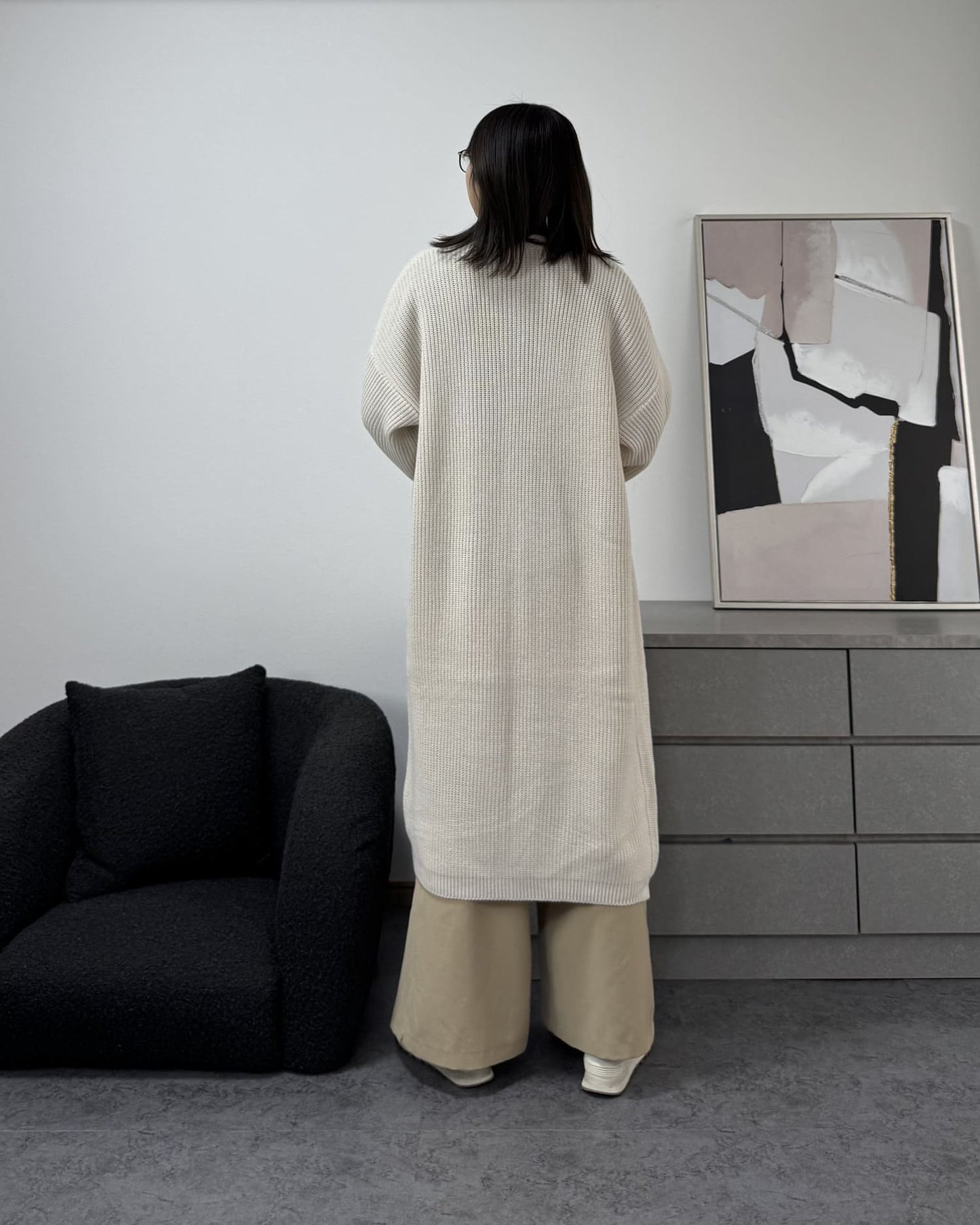 スプリングニットロングカーディガン