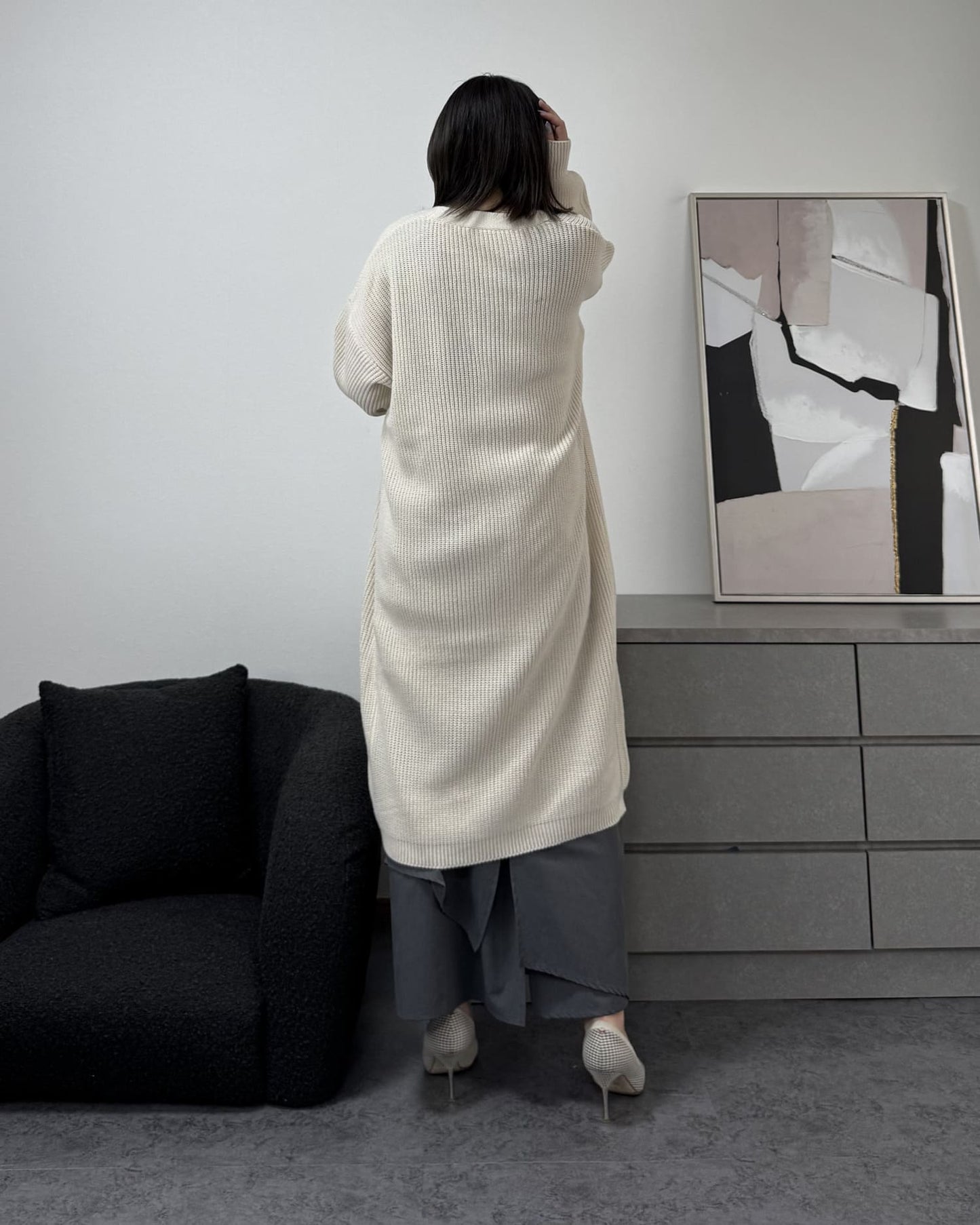 スプリングニットロングカーディガン