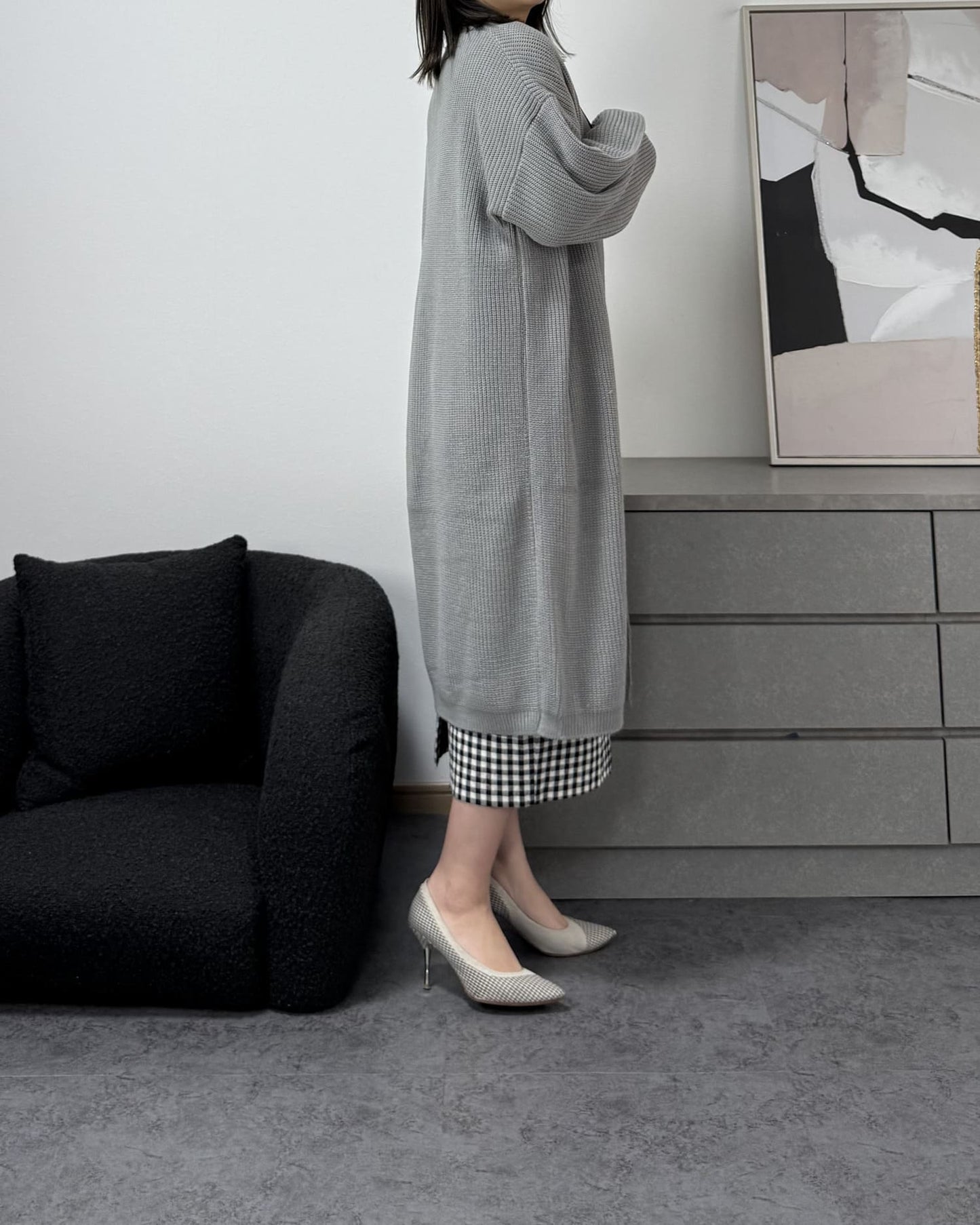 スプリングニットロングカーディガン