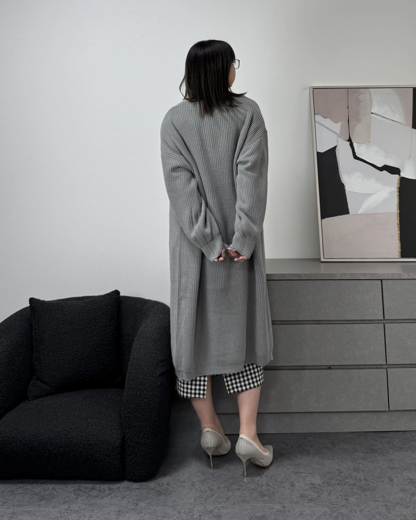 スプリングニットロングカーディガン