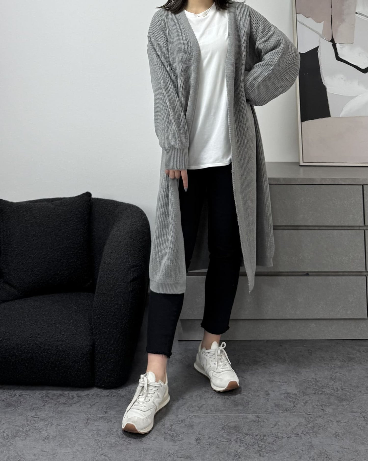 スプリングニットロングカーディガン