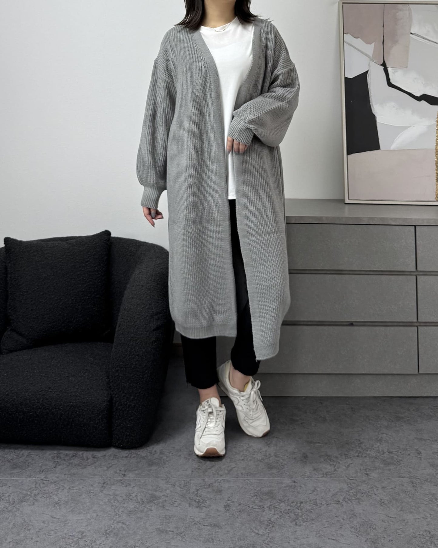 スプリングニットロングカーディガン