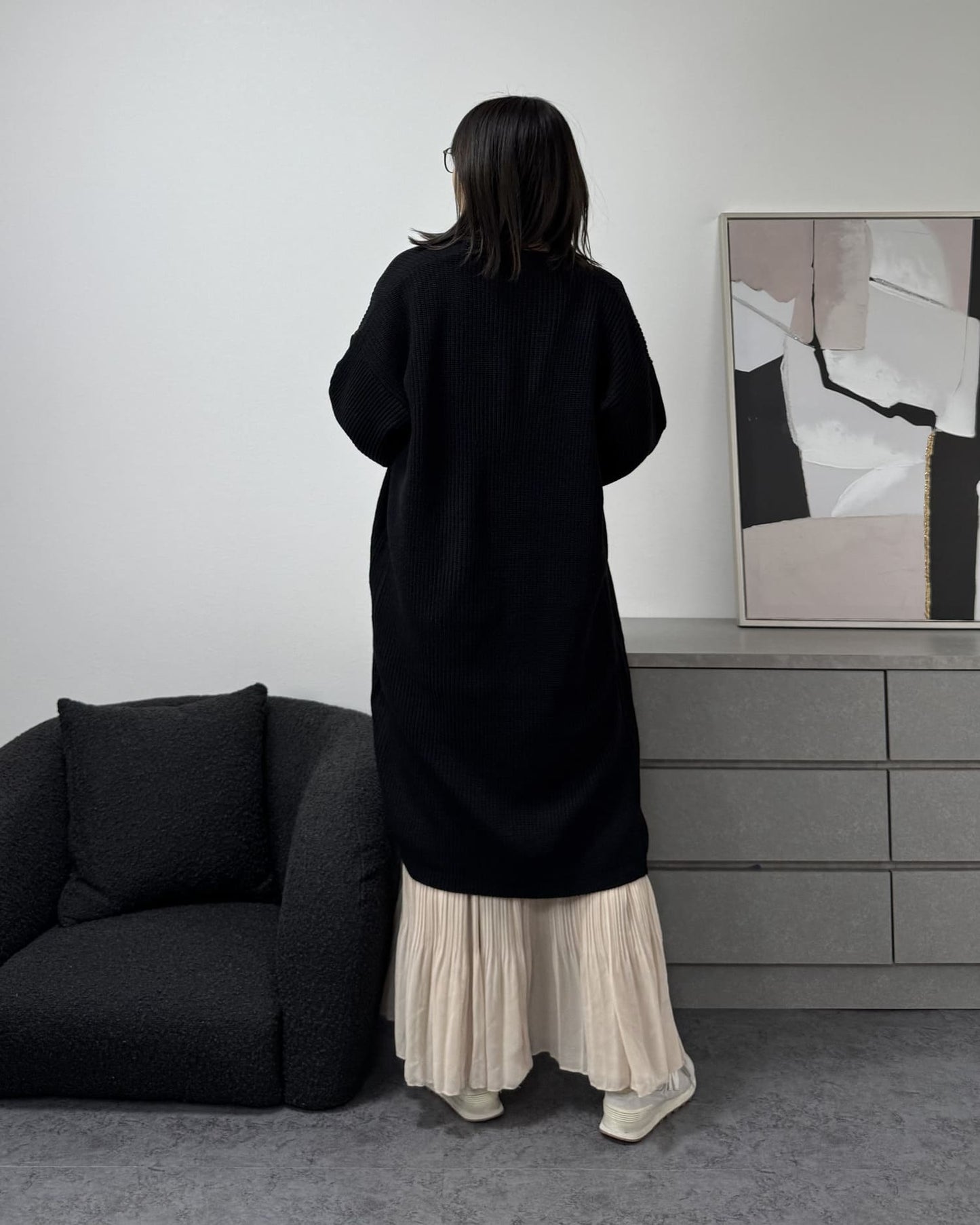 スプリングニットロングカーディガン