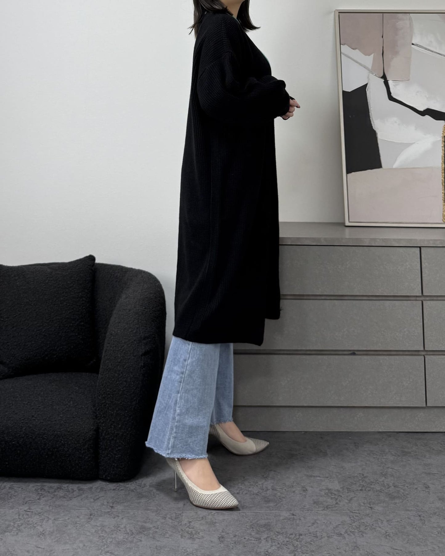 スプリングニットロングカーディガン