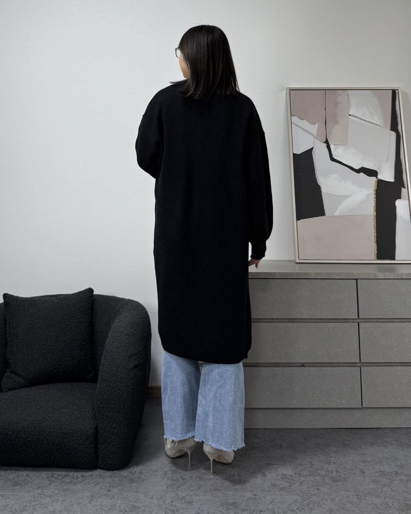 スプリングニットロングカーディガン