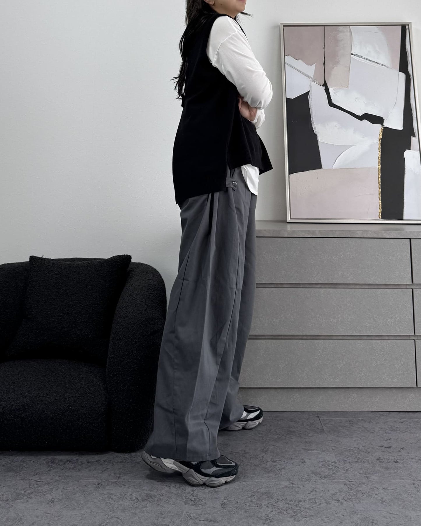 ボリュームワイドコットンパンツ