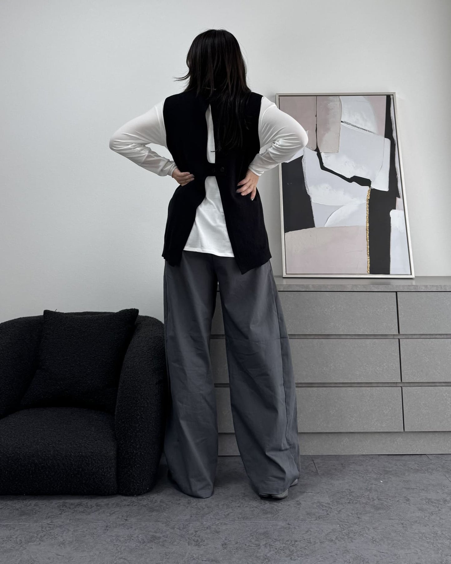 ボリュームワイドコットンパンツ