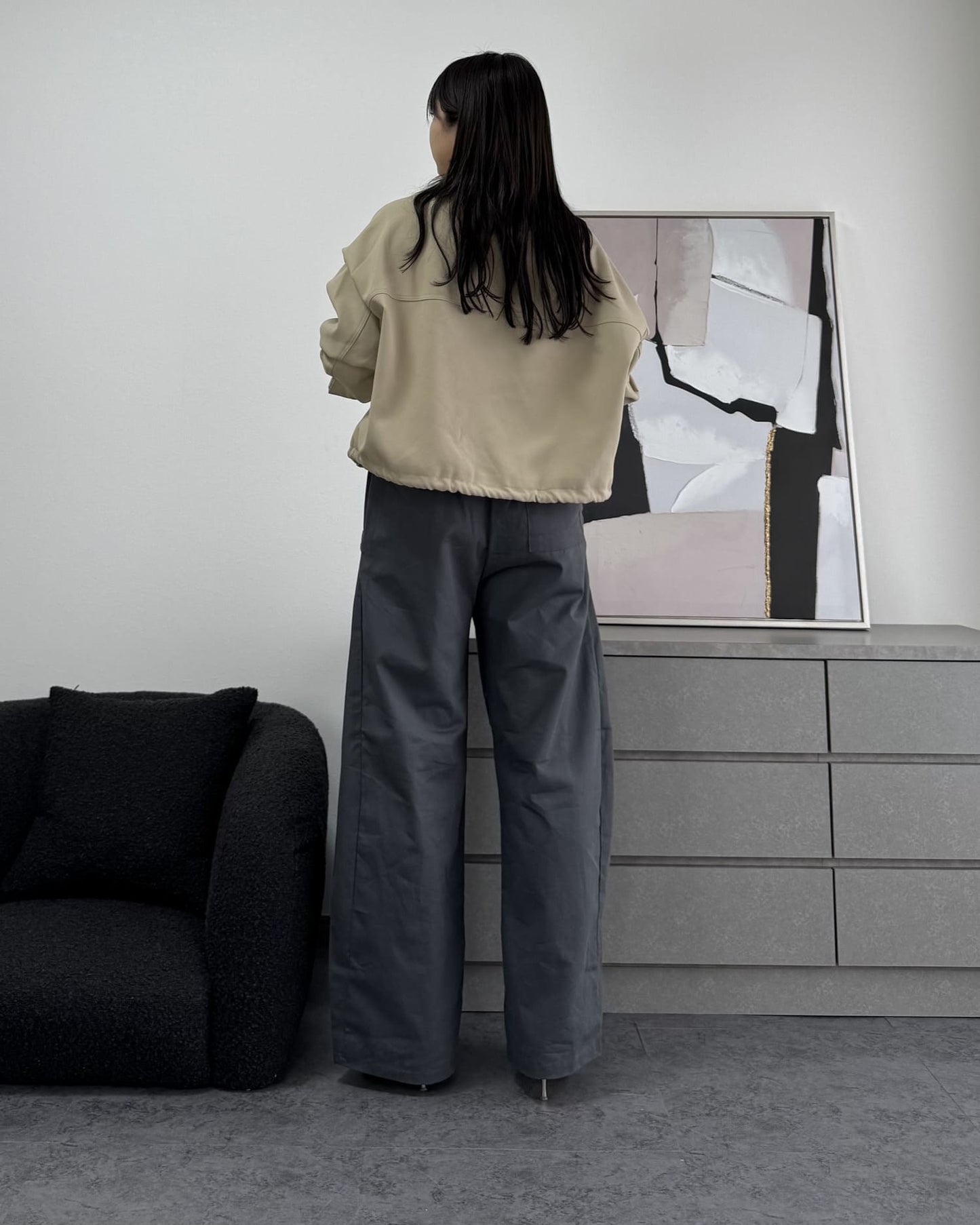 ボリュームワイドコットンパンツ
