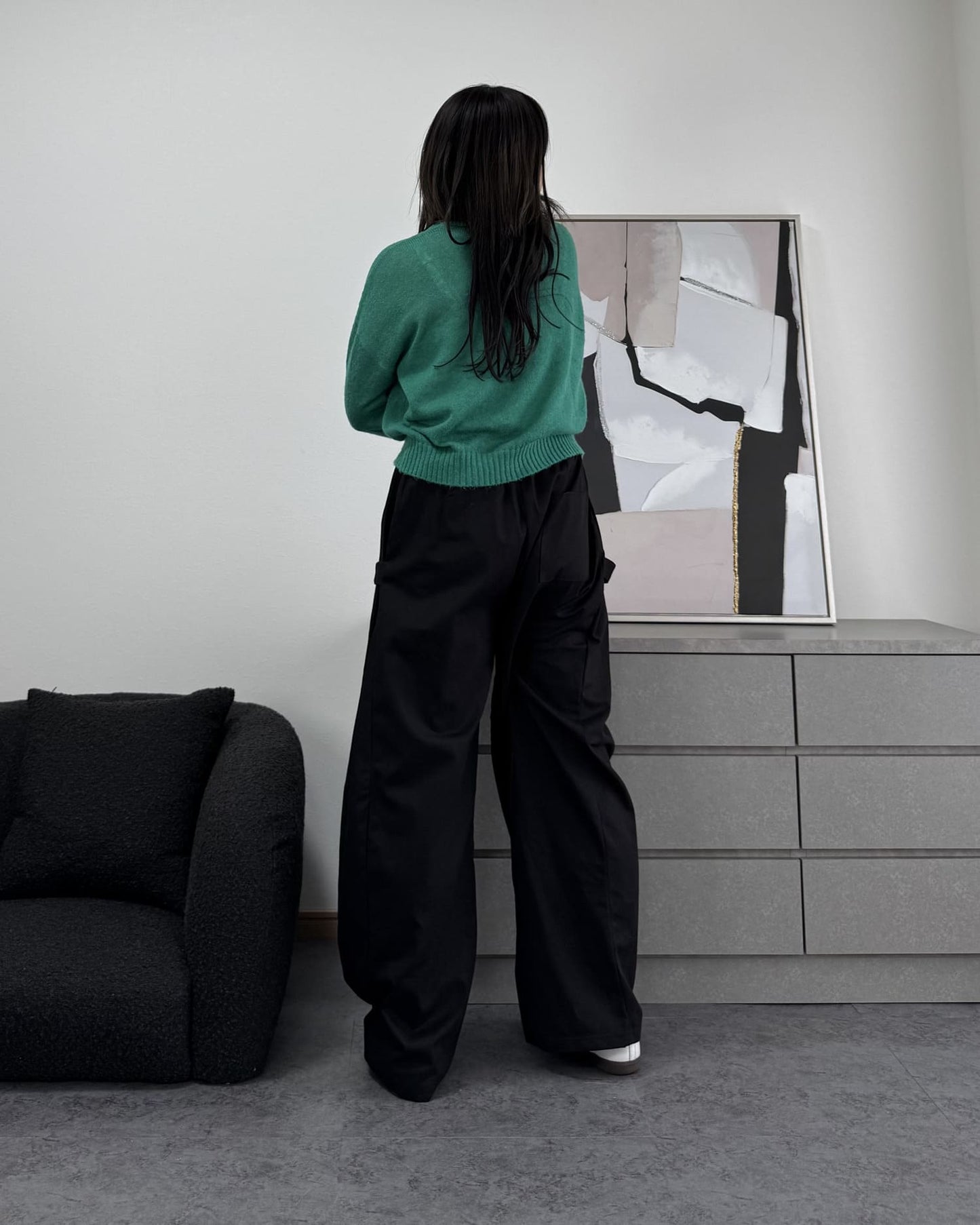 ボリュームワイドコットンパンツ