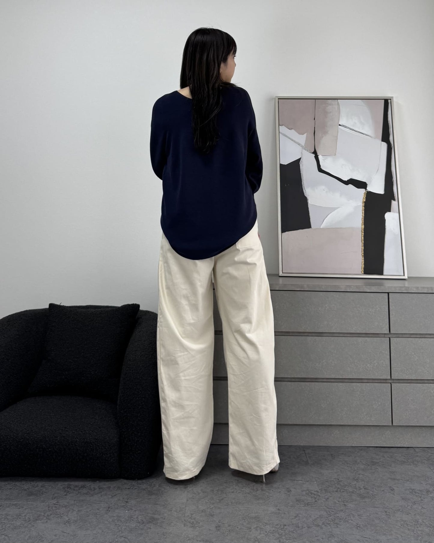 ボリュームワイドコットンパンツ