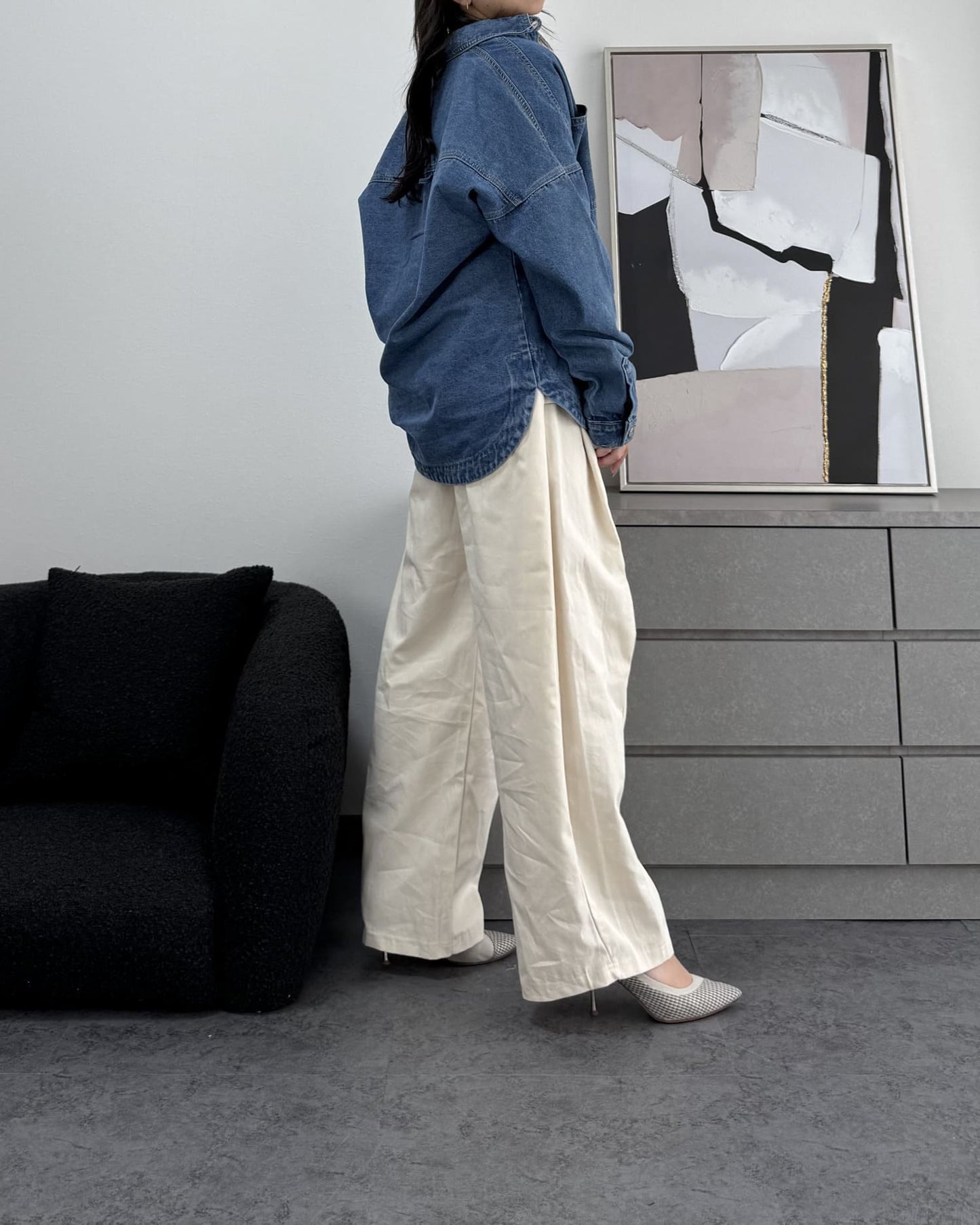 ボリュームワイドコットンパンツ