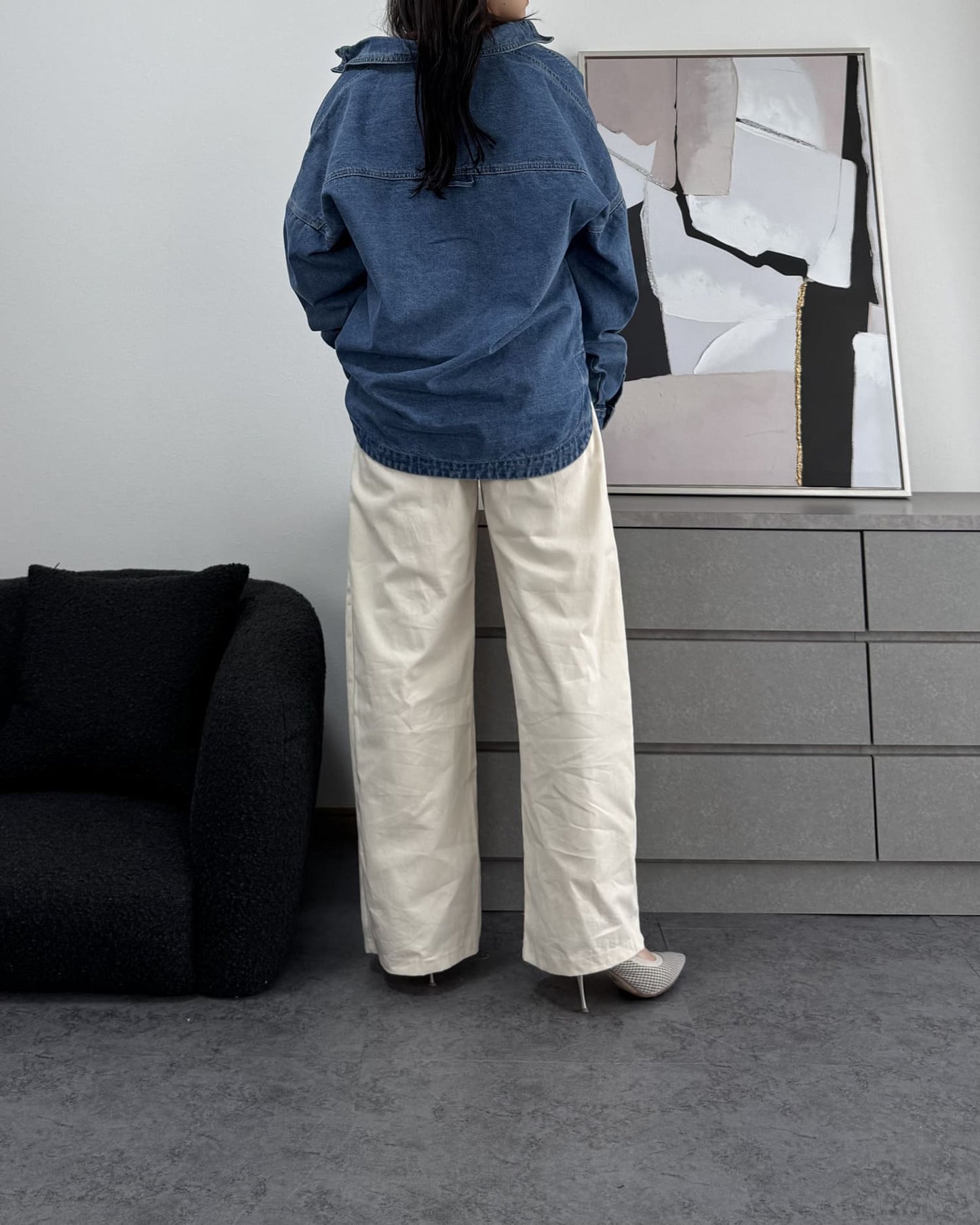 ボリュームワイドコットンパンツ