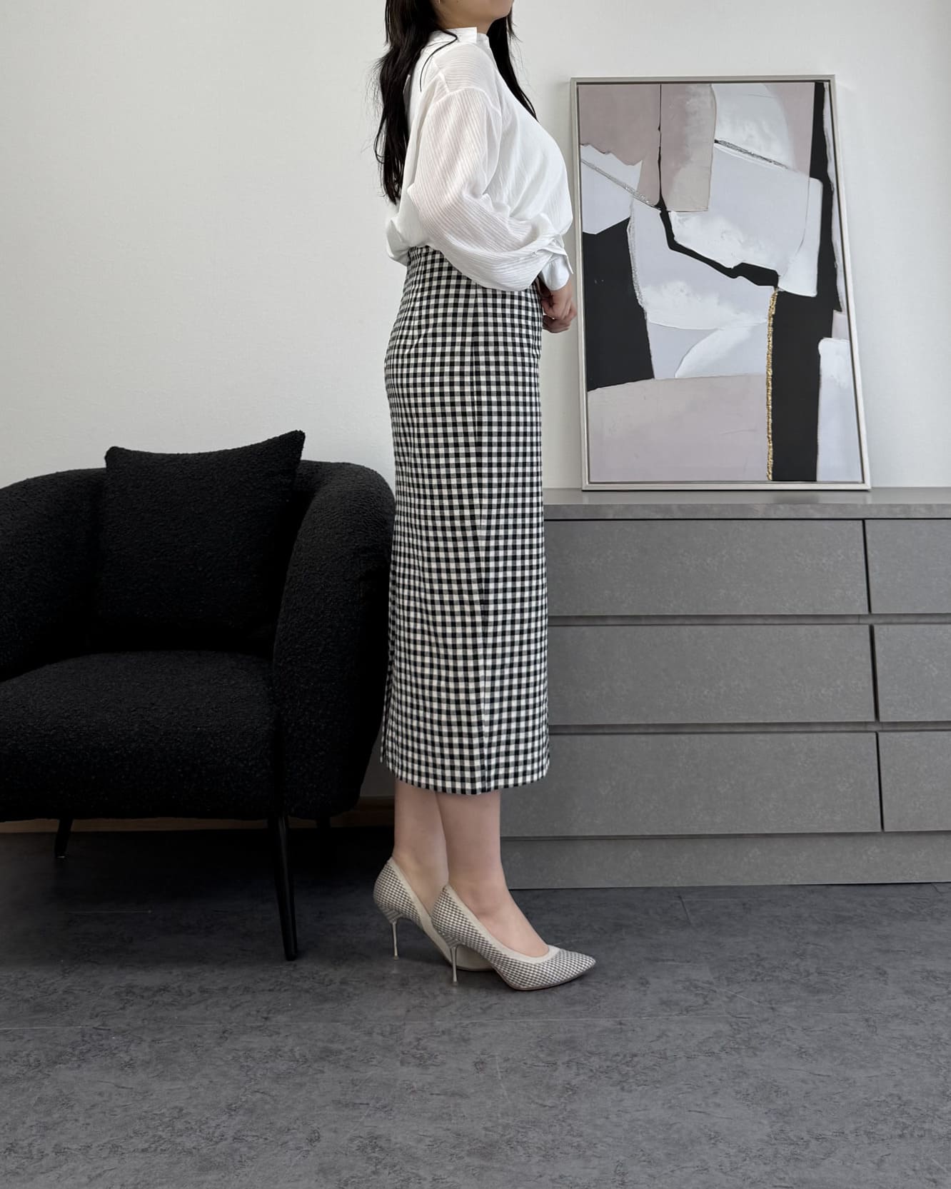 ストライプシアーシャツ