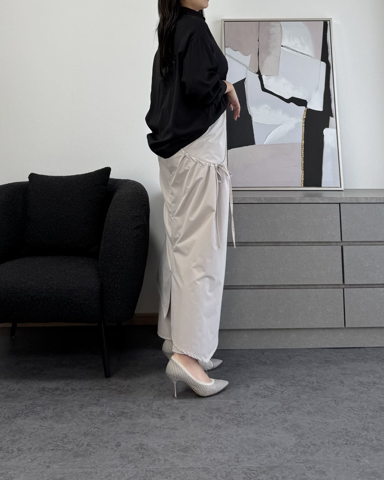 ストライプシアーシャツ