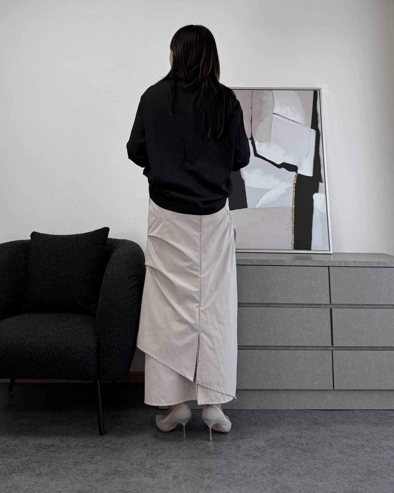 ストライプシアーシャツ