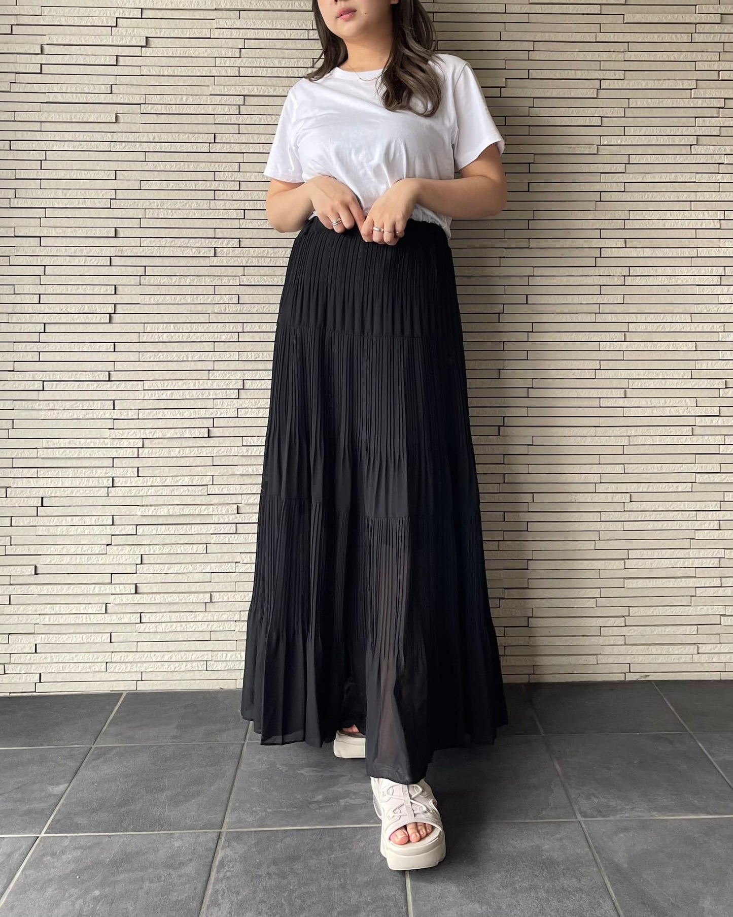 ロングシフォンスカート