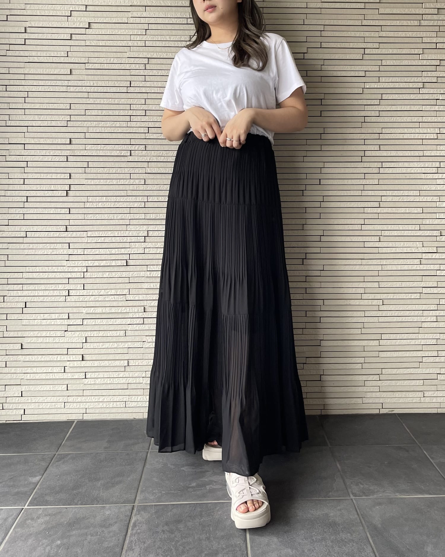 ロングシフォンスカート