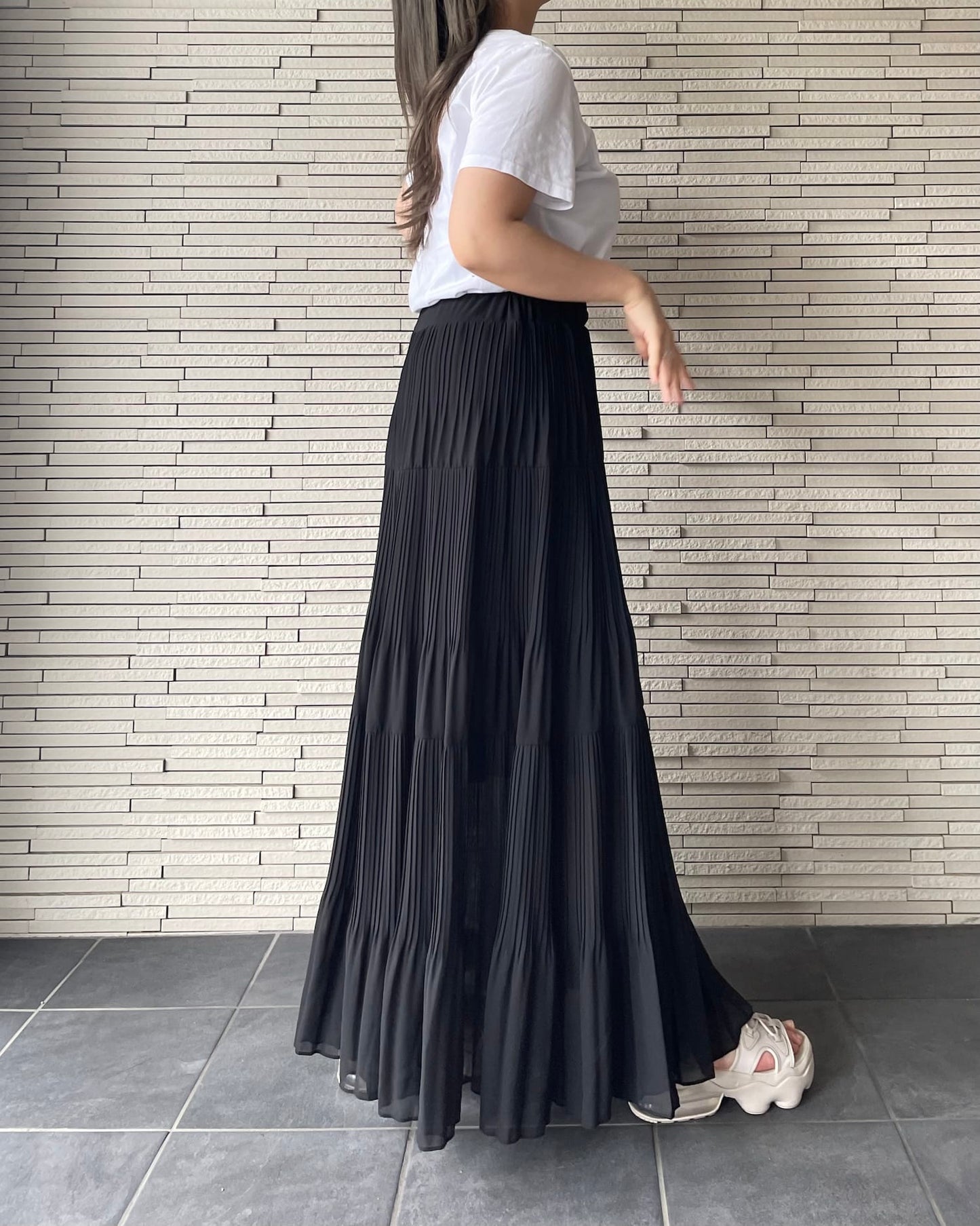 ロングシフォンスカート