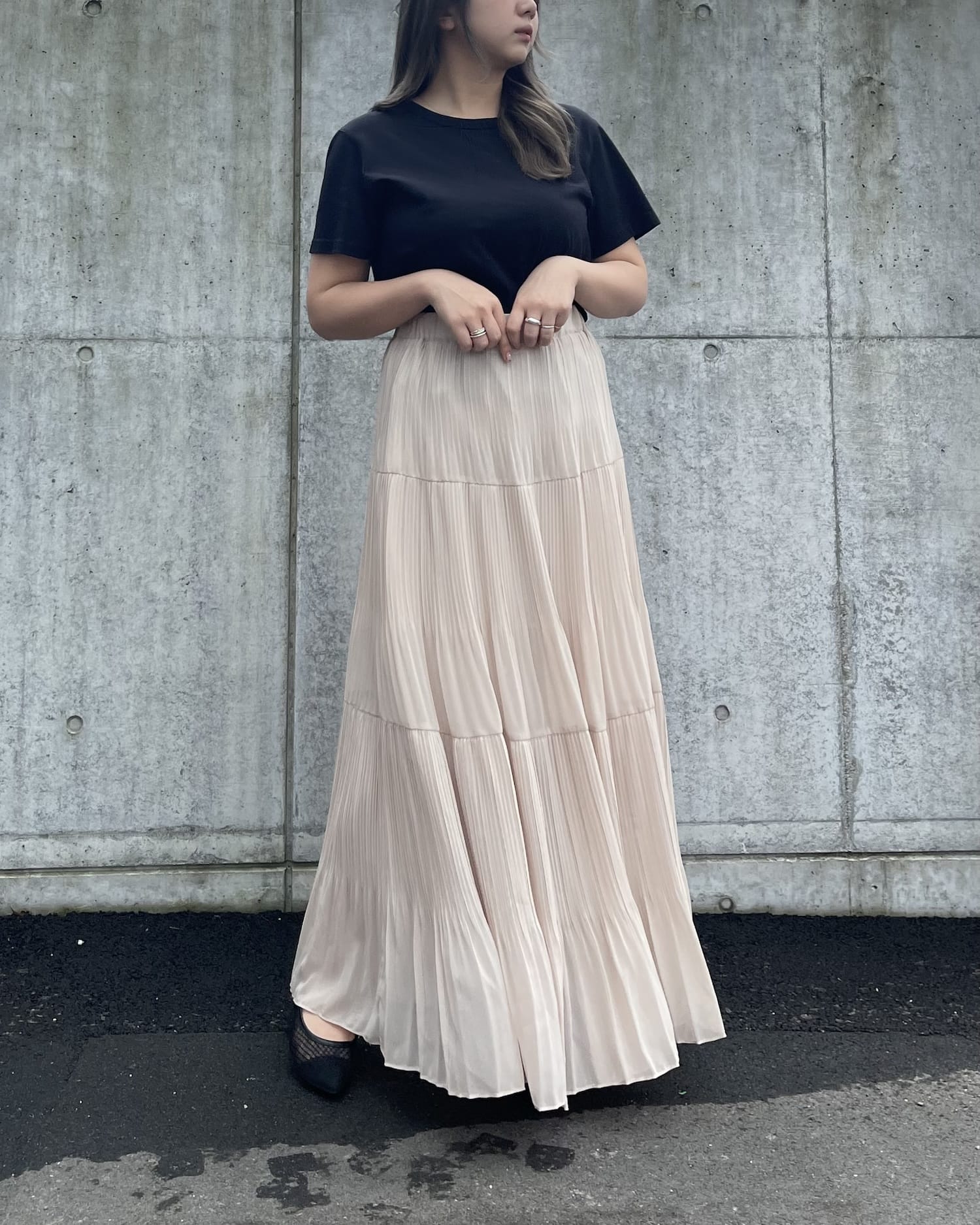 ロングシフォンスカート