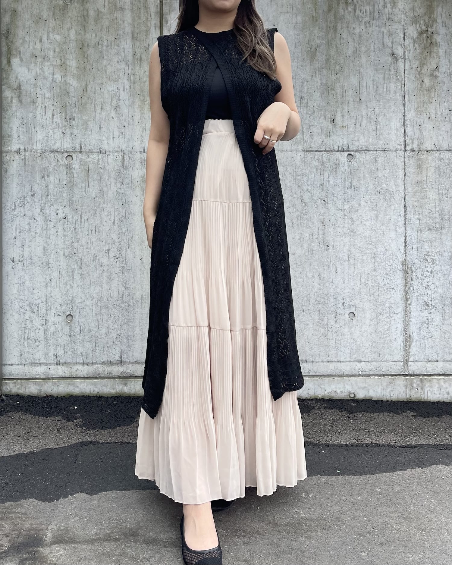 ロングシフォンスカート