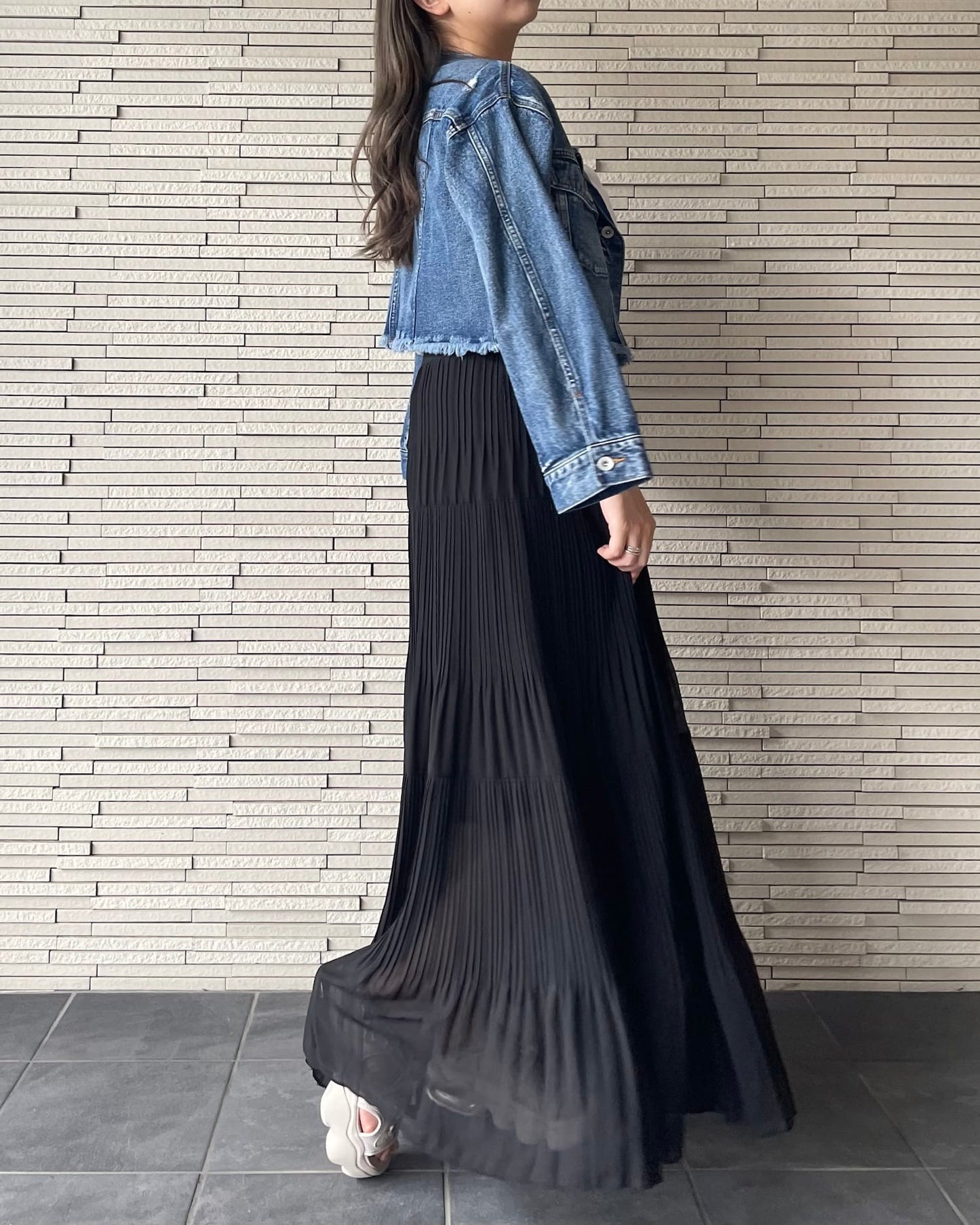 ロングシフォンスカート