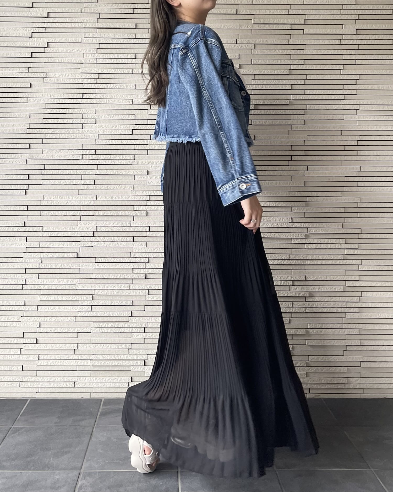 ロングシフォンスカート