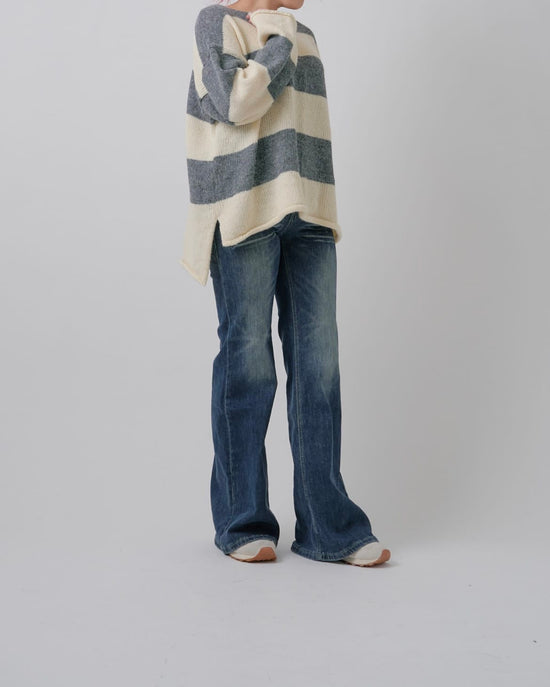 ボーダーワイドニット