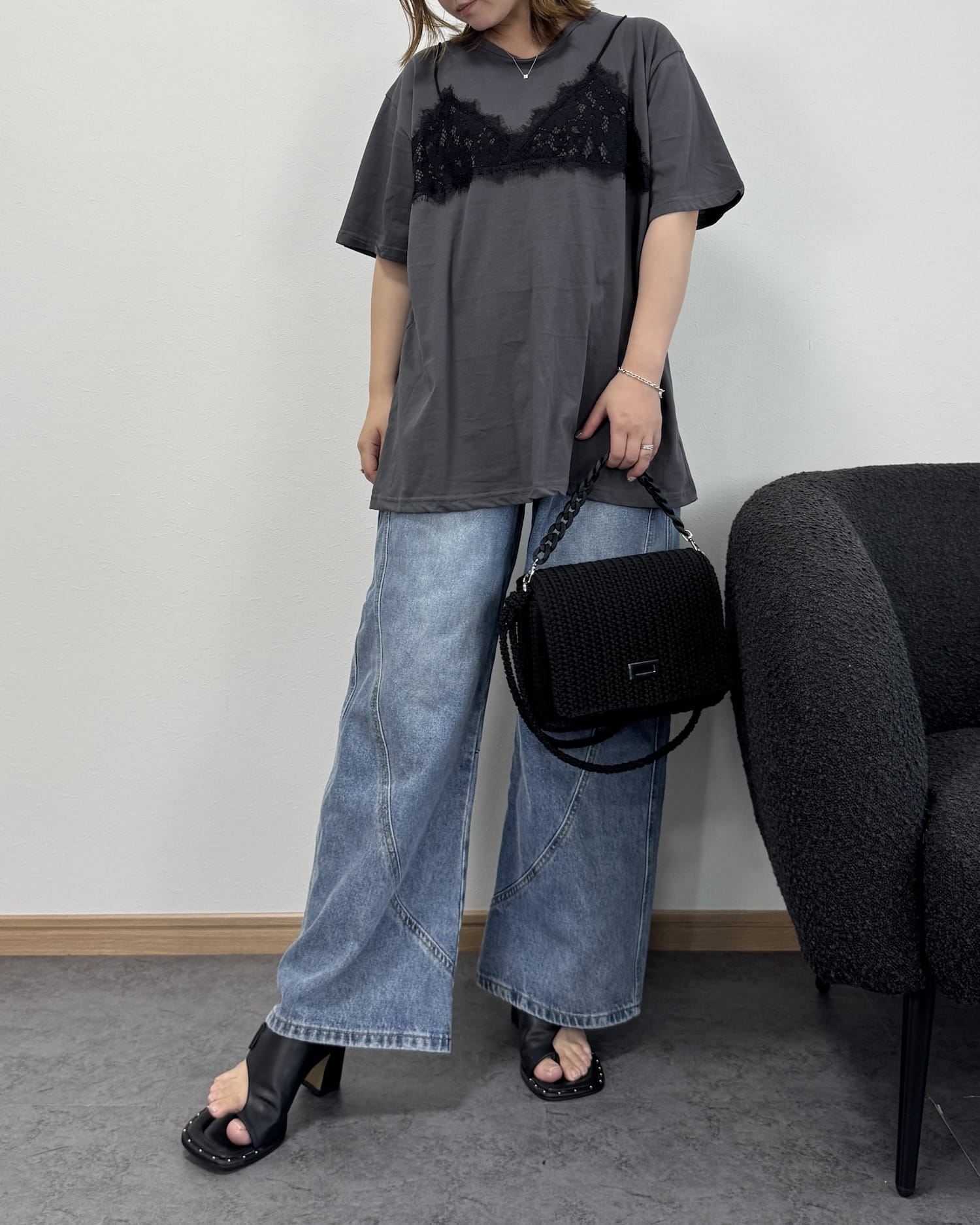 【6/18までのセール価格】レースビスチェドッキングオーバーTシャツ