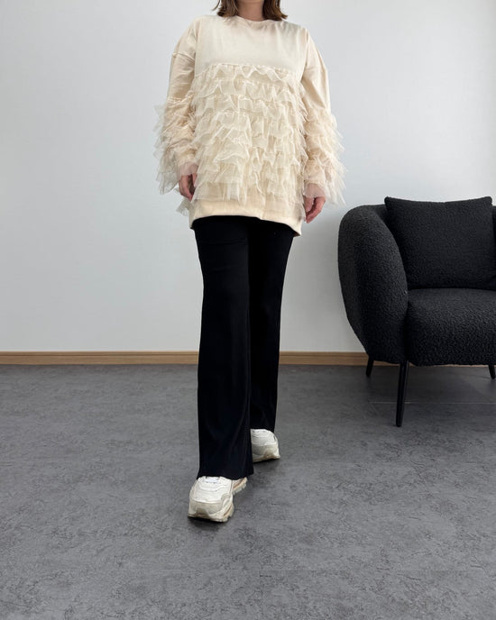 チュールコンビロングトレーナー