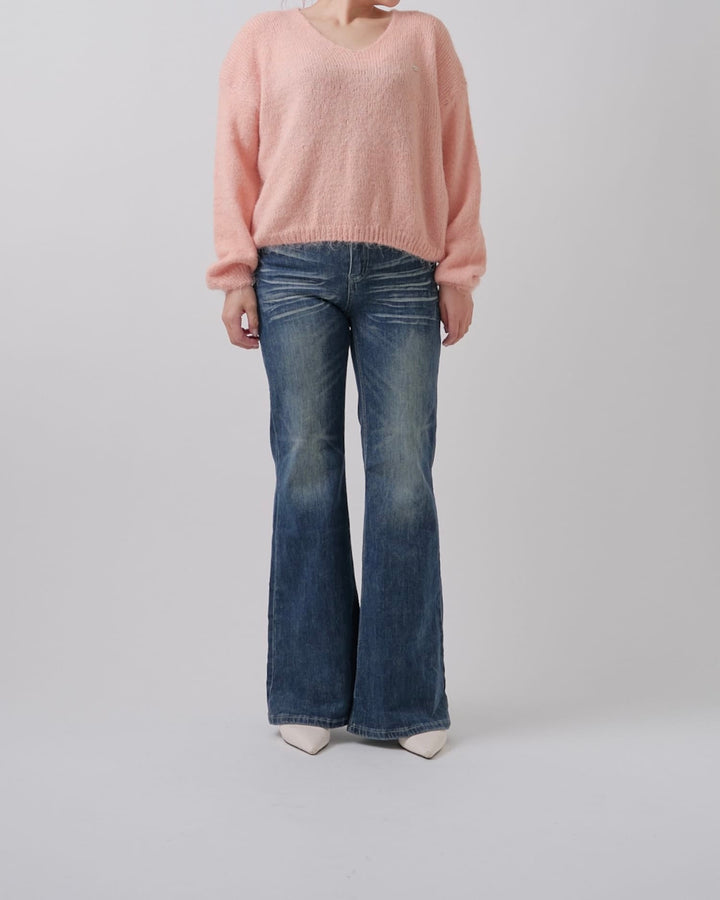 ヒゲウォッシュドデニム