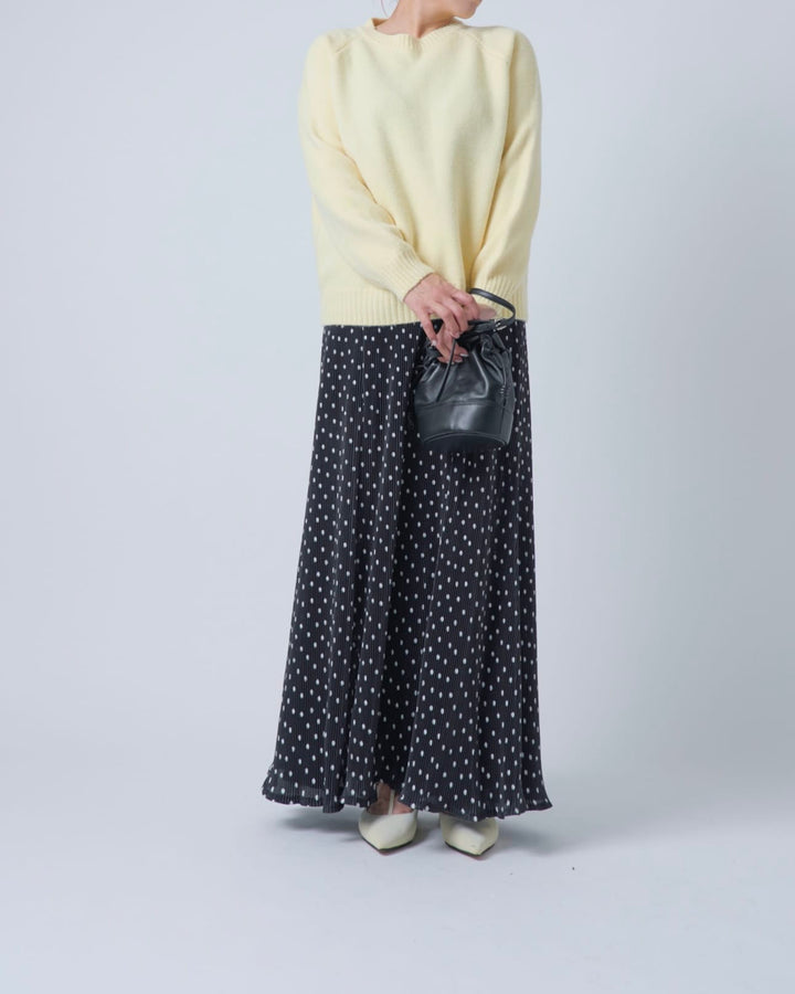 シンプルカラーニットプルオーバー