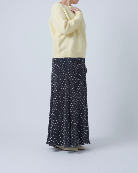 シンプルカラーニットプルオーバー