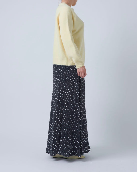 シンプルカラーニットプルオーバー