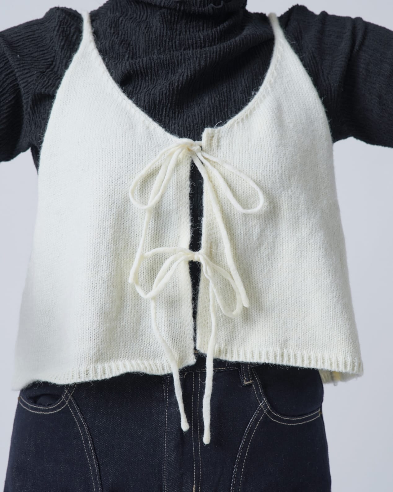 リボンニットビスチェ