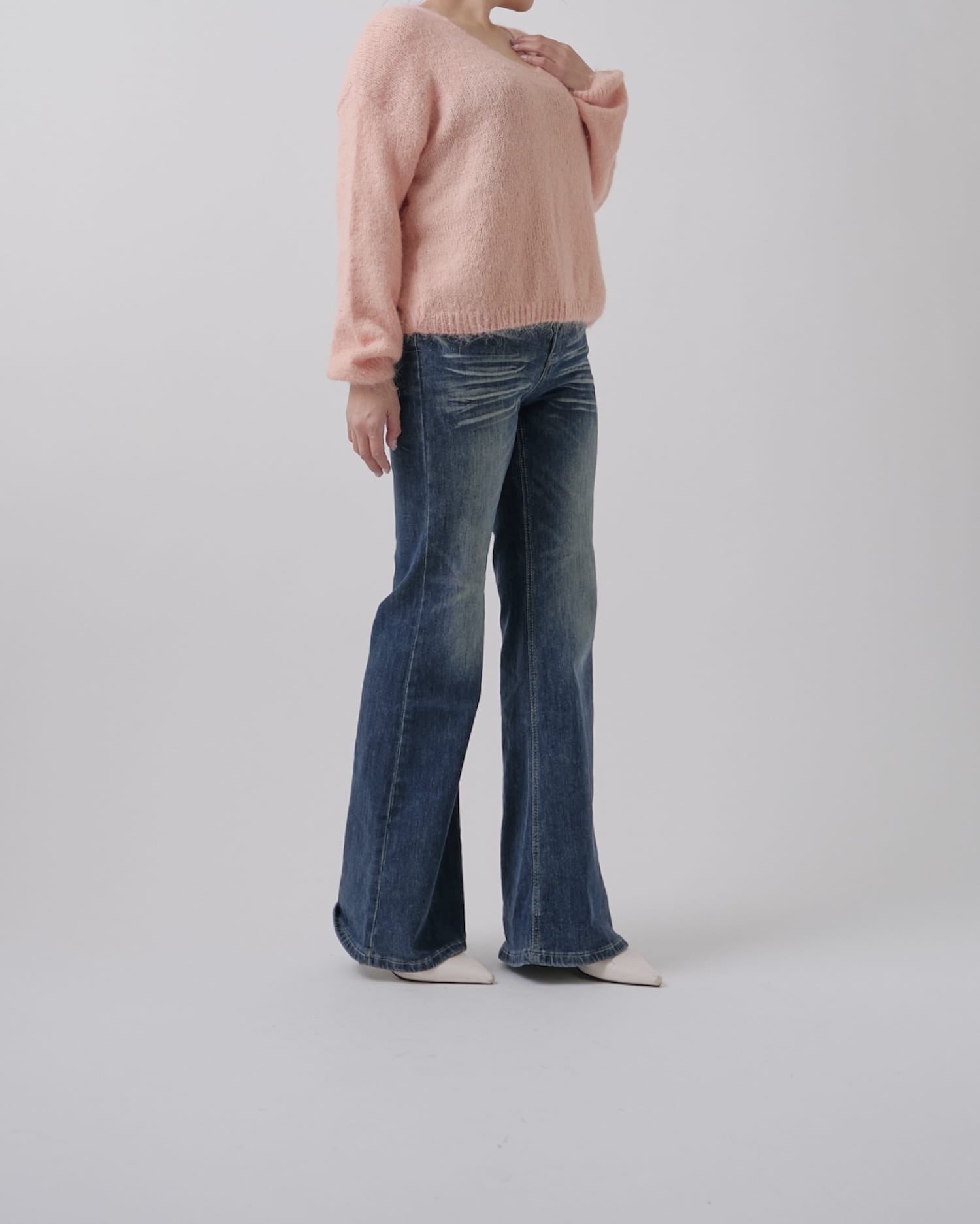 ヒゲウォッシュドデニム