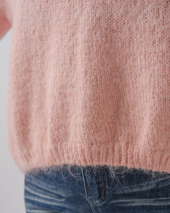 Vネックバルーンカラーニット