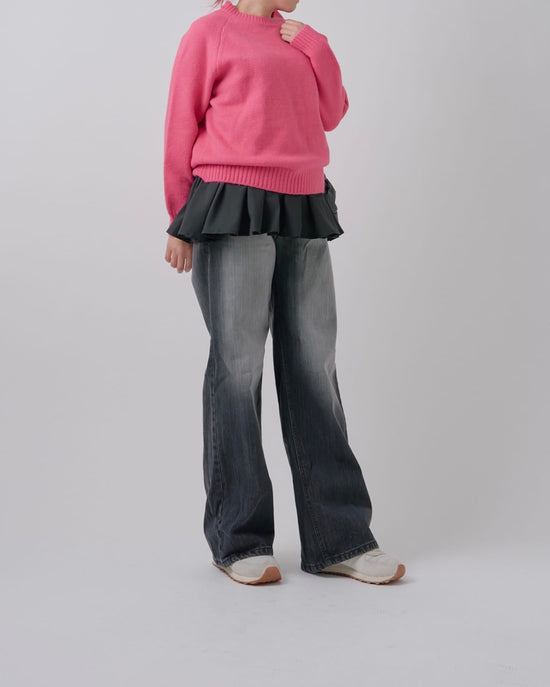 レイヤードフリルニット