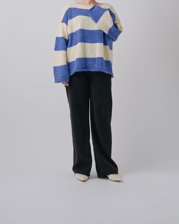 ボーダーワイドニット