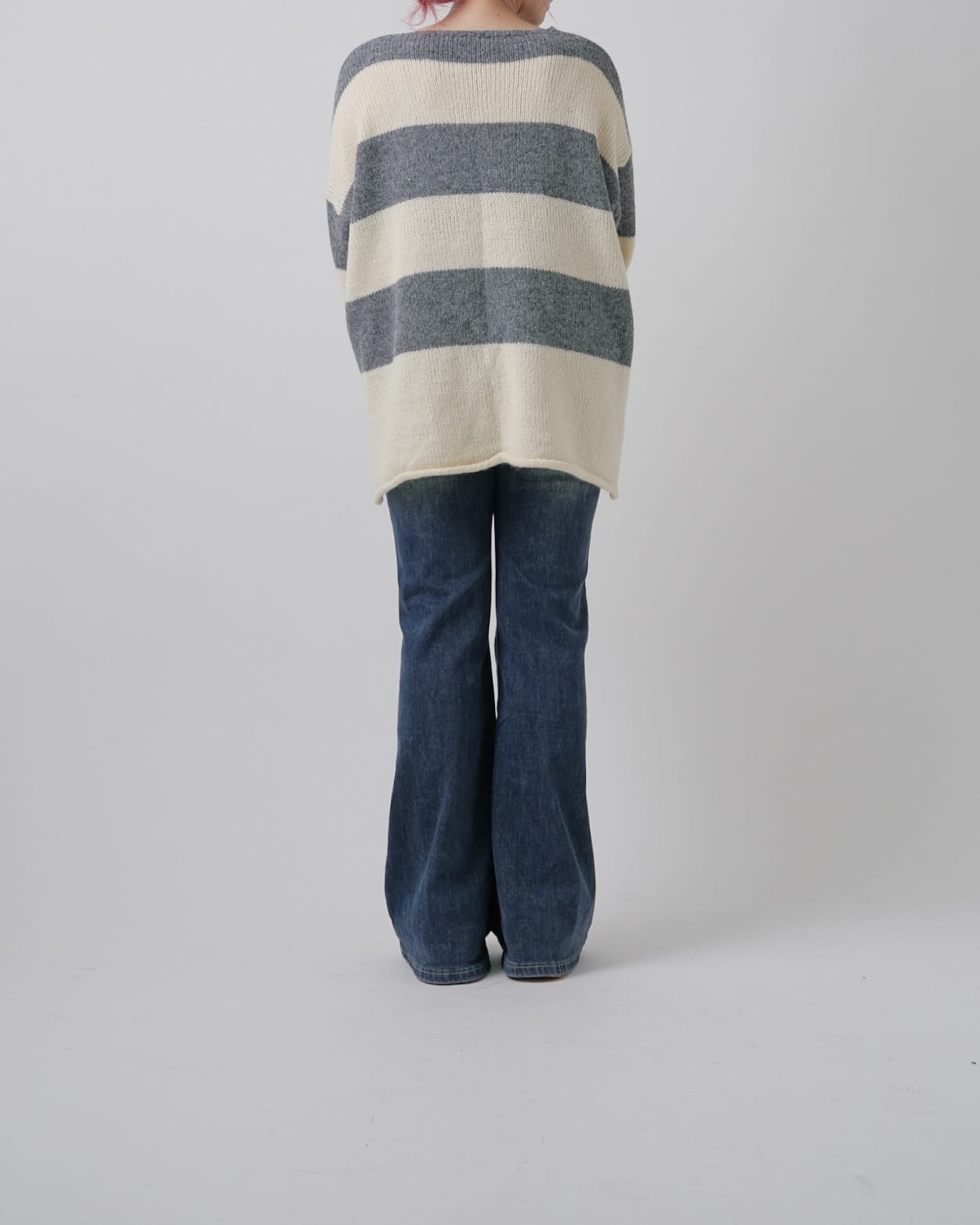 ボーダーワイドニット