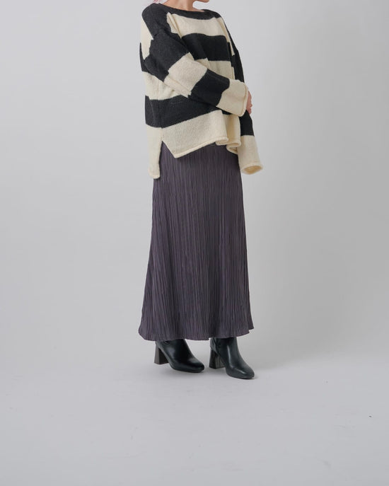 ボーダーワイドニット