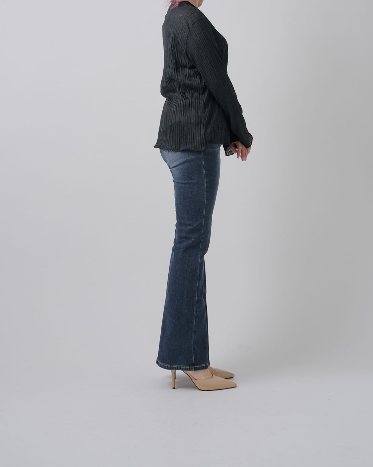 O.W【美シルエット】ストレッチフレアアンティークデニム pants – O.W